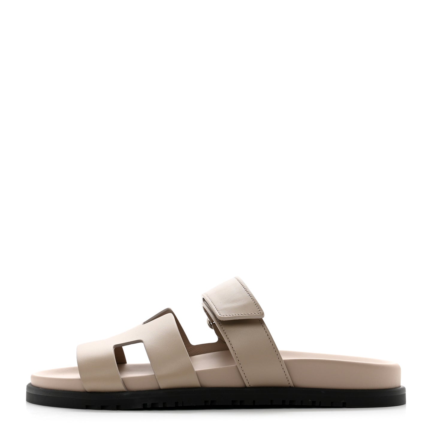 Calfskin Womens Chypre Sandals 40.5 Beige Mastic