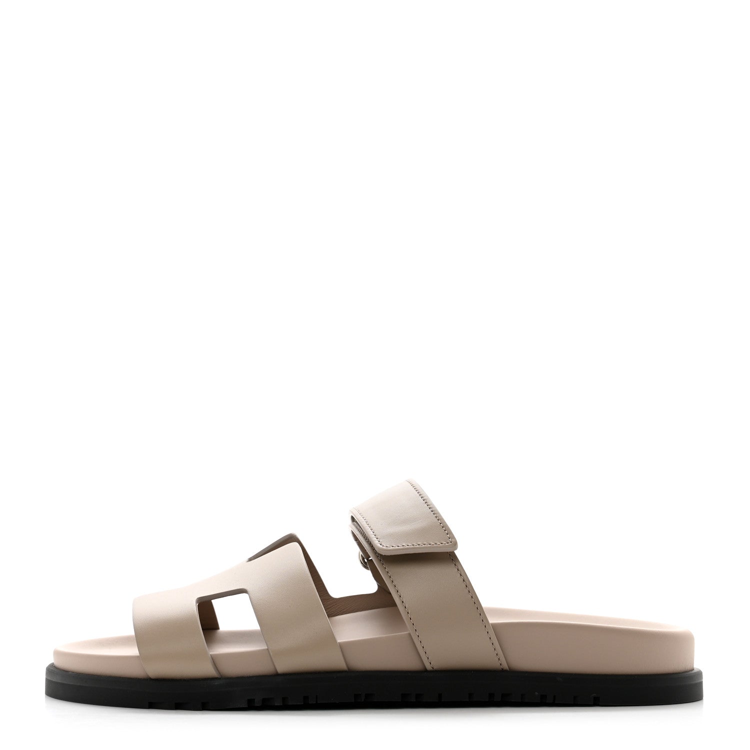 Hermes Calfskin Womens Chypre Sandals 40.5 Beige Mastic 1 of 9