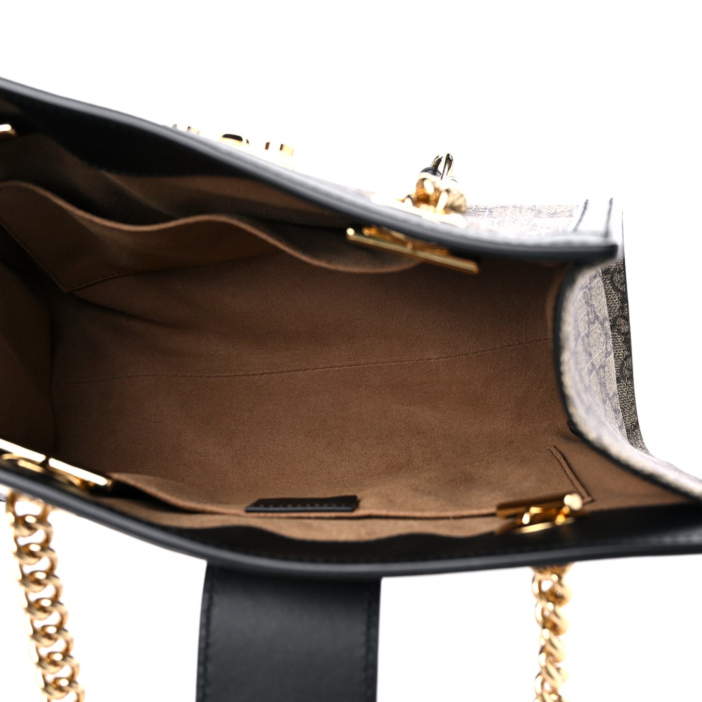 GG Supreme Monogram Small Padlock Tote Black