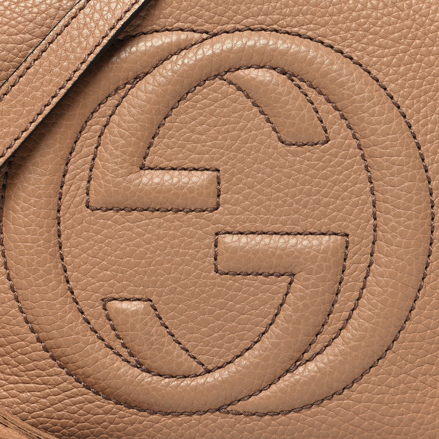 Gucci Pebbled Calfskin Small Soho Disco Bag Camelia 8 of 10