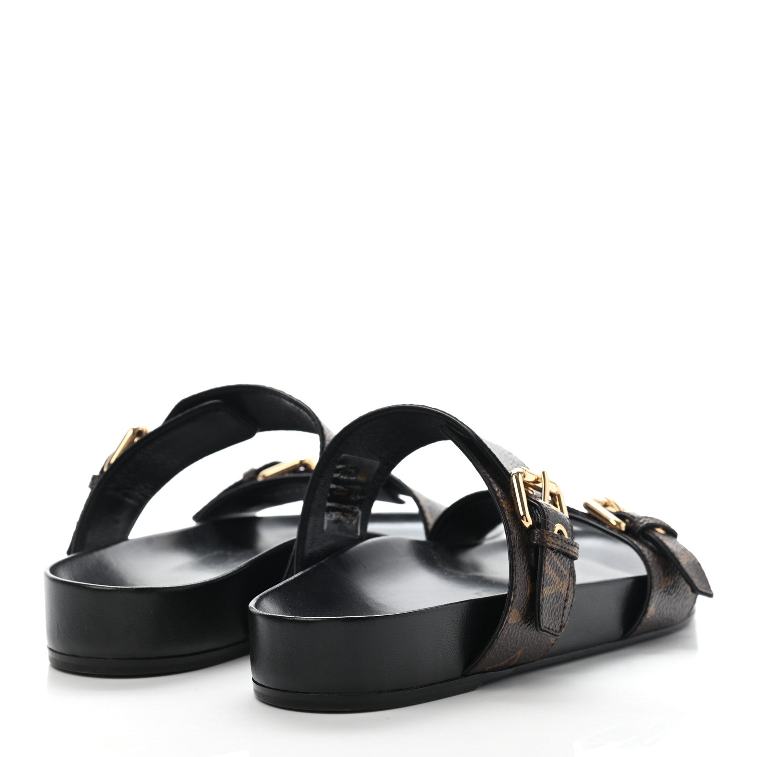 Louis Vuitton Monogram Bom Dia Mule Sandals 39 Black 4 of 10