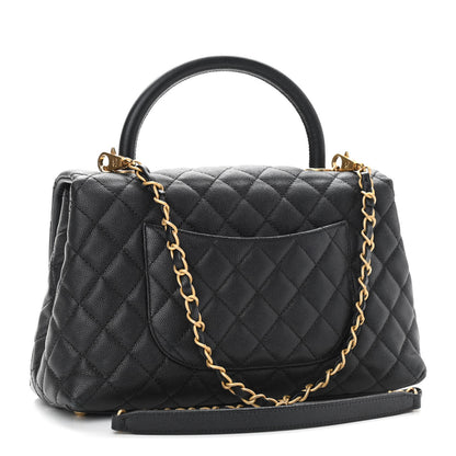 Chanel Caviar Quilted Small Coco Handle Flap Black 3 of 10