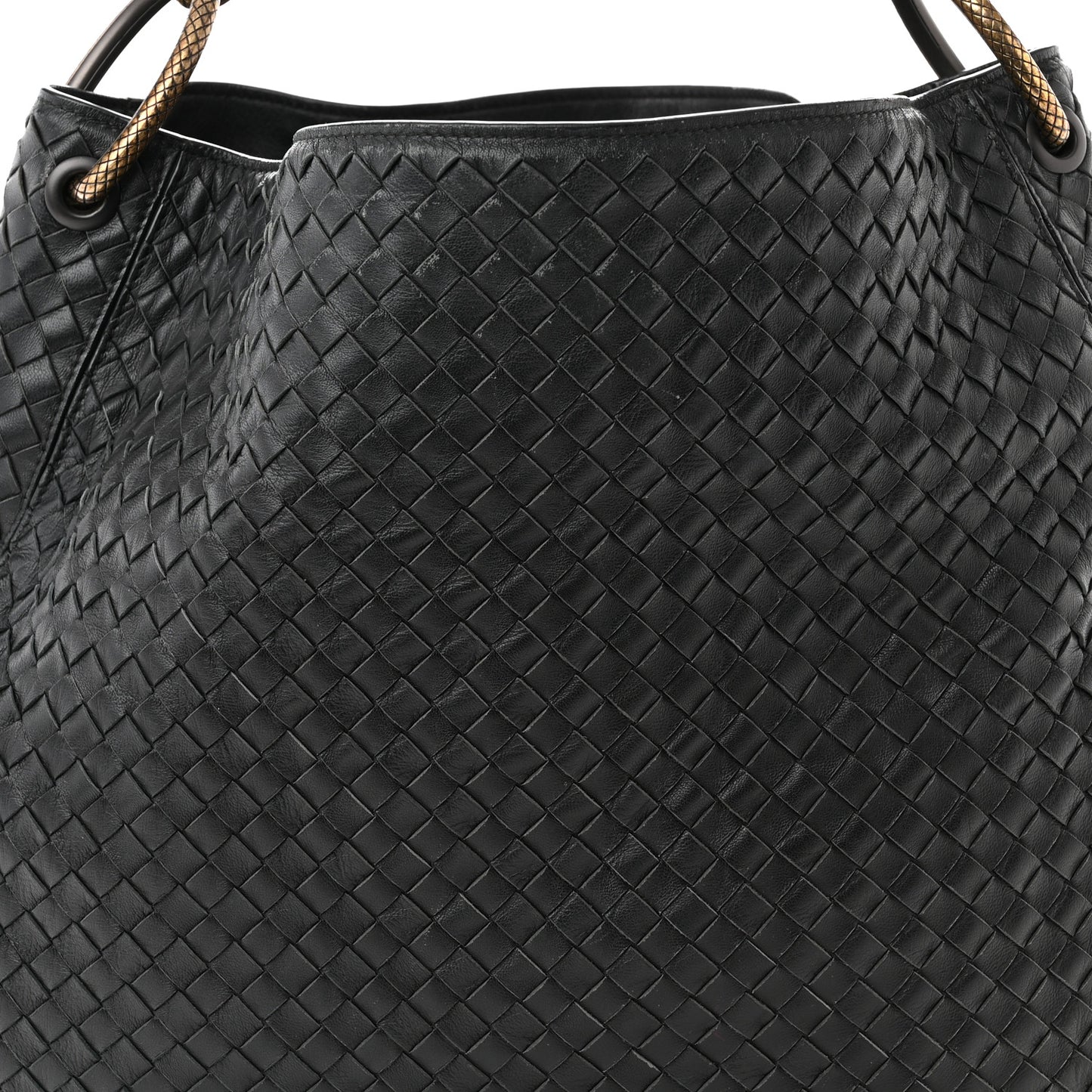 Nappa Intrecciato Medium Loop Black