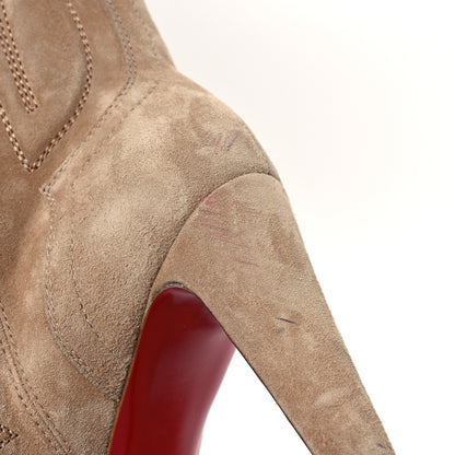 Christian Louboutin Veau Velours Santia Botta 85 Tall Boots 41.5 Lionne 13 of 14