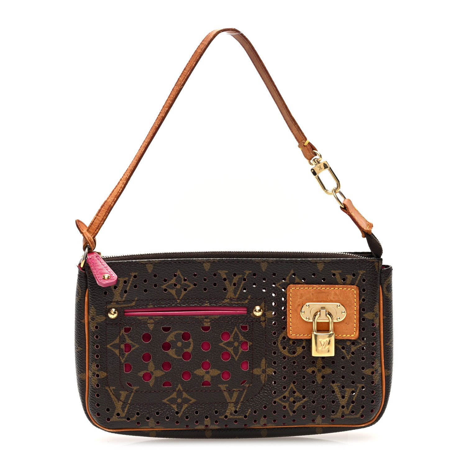 Louis Vuitton Monogram Perforated Pochette Accessories Bag Fuchsia 1 of 10