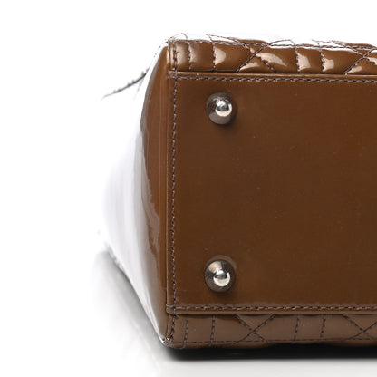 Christian Dior Patent Cannage Large Lady Dior Brown 4 of 9