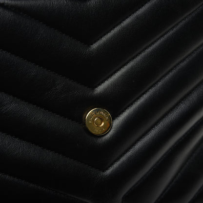 Saint Laurent Calfskin Y Quilted Monogram Medium Loulou Chain Satchel Black 15 of 19