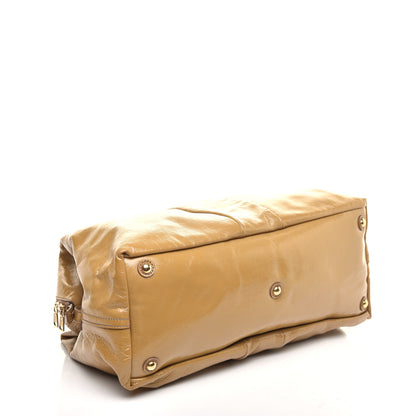 Saint Laurent Textured Patent Medium Easy Y Bag Camel 4 of 10