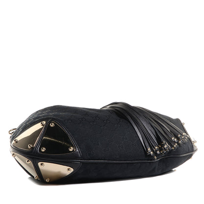 Gucci Monogram Large Indy Top Handle Bag Black 4 of 18