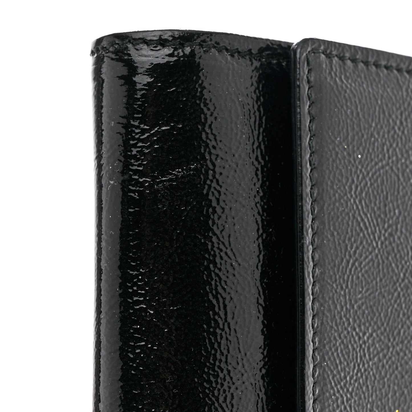 Textured Patent Monogram Small Belle De Jour Clutch Black