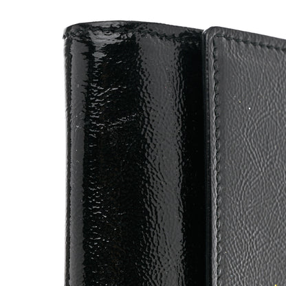 Saint Laurent Textured Patent Monogram Small Belle De Jour Clutch Black 9 of 9