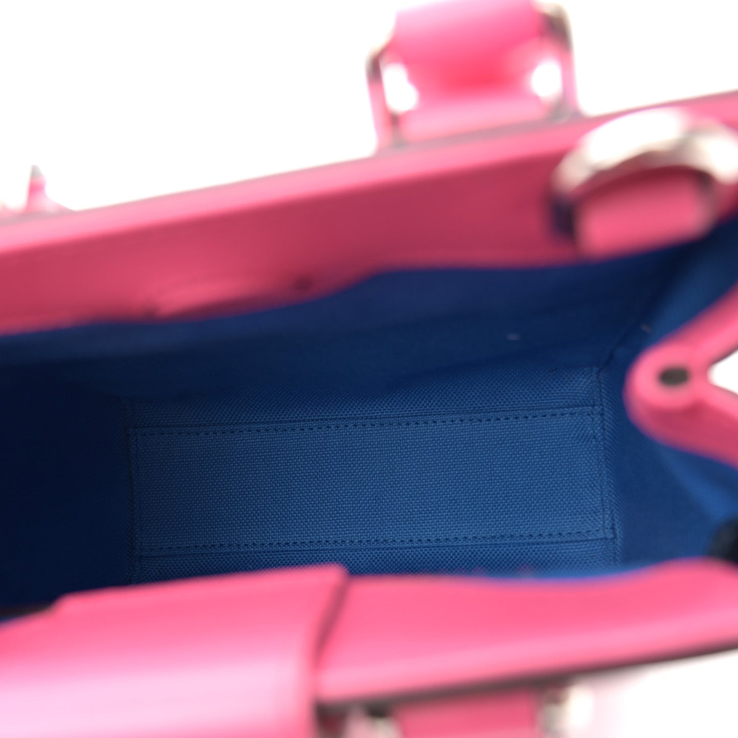 Calfskin GG Tennis Embossed Mini Tote Bag Modern Fucsia Modern Blue