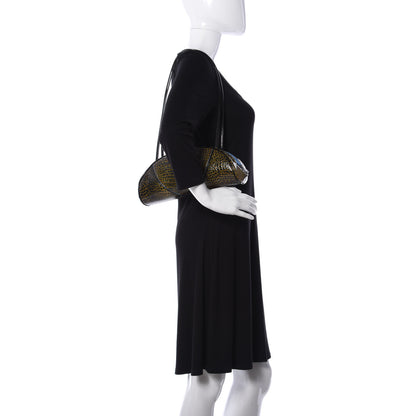 Christian Dior Patent Crocodile Embossed Baguette Multicolor 2 of 10