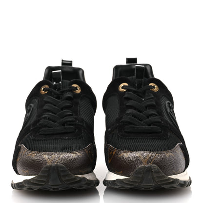 Louis Vuitton Suede Monogram Run Away Sneakers 36.5 Black 3 of 14