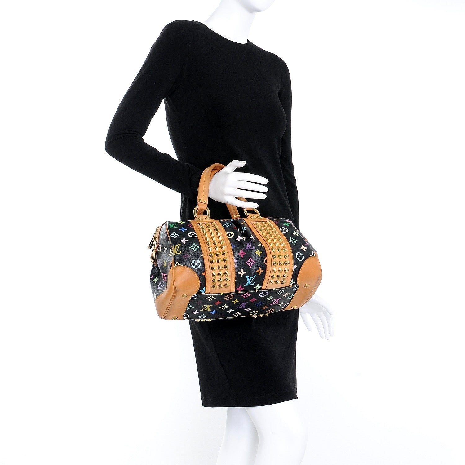 Louis Vuitton Monogram Multicolor Courtney MM Black 2 of 8