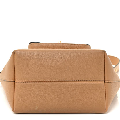 Louis Vuitton Calfskin Lockme Bucket MM Arizona Beige 10 of 27