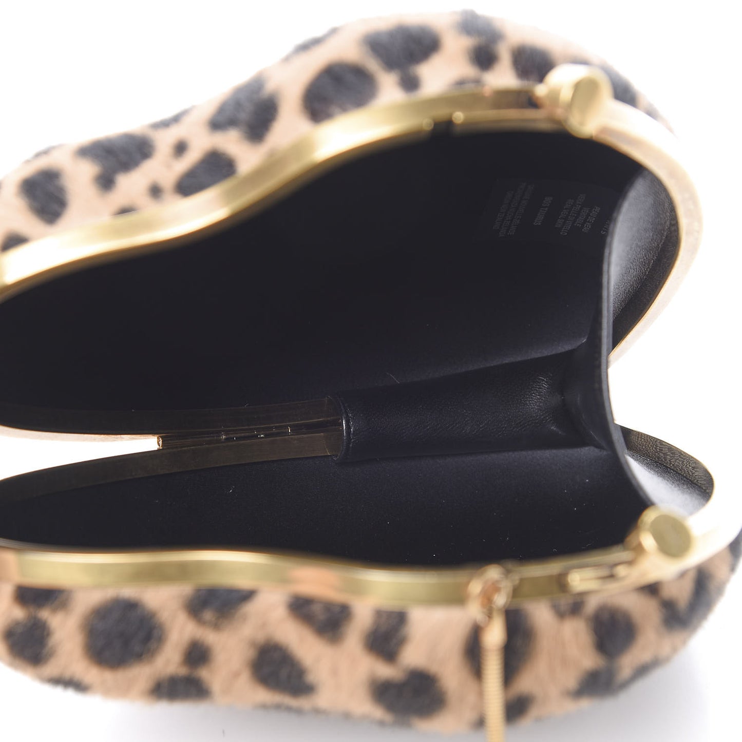 Pony Hair Leopard Love Box Bag Black