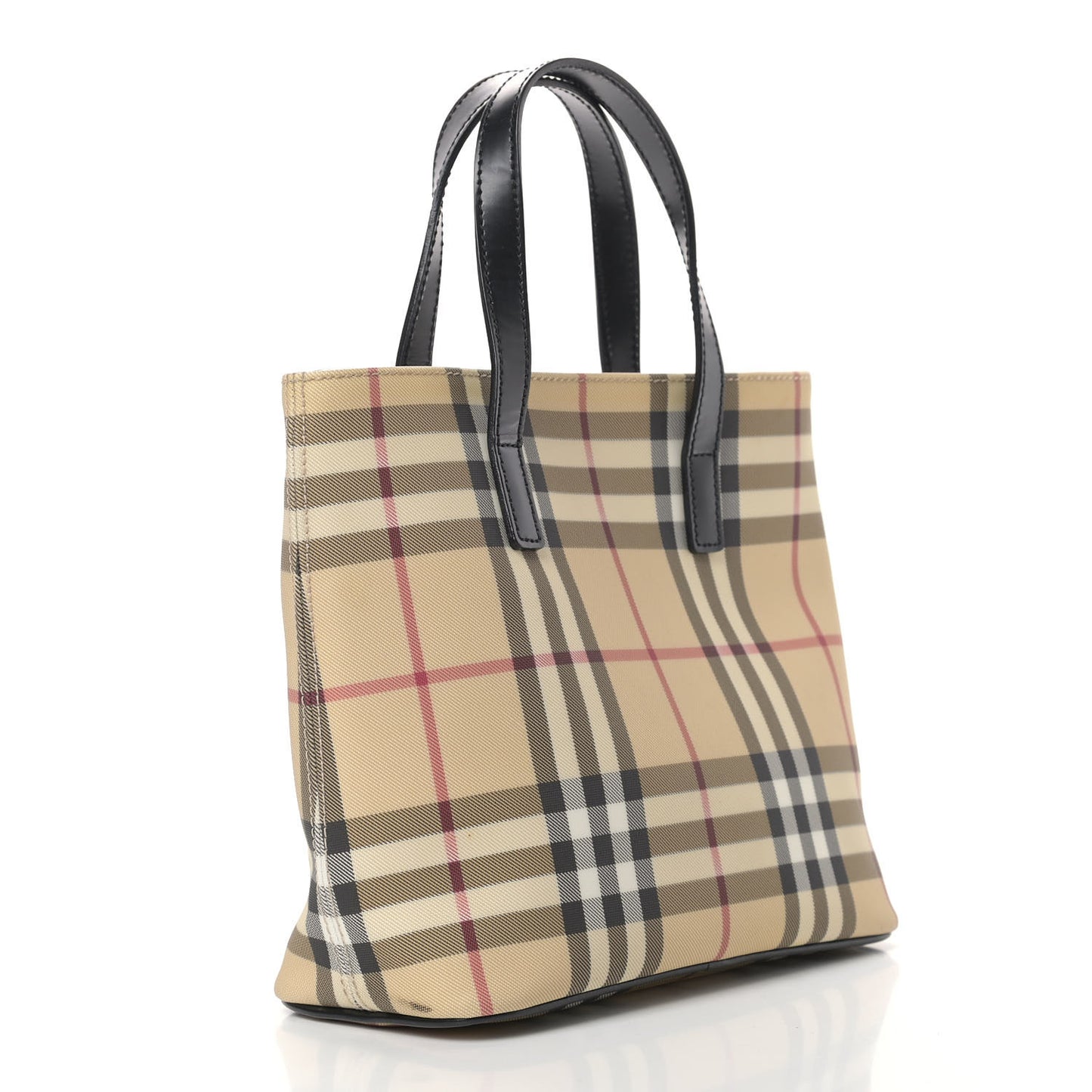 House Check Small Tote Black
