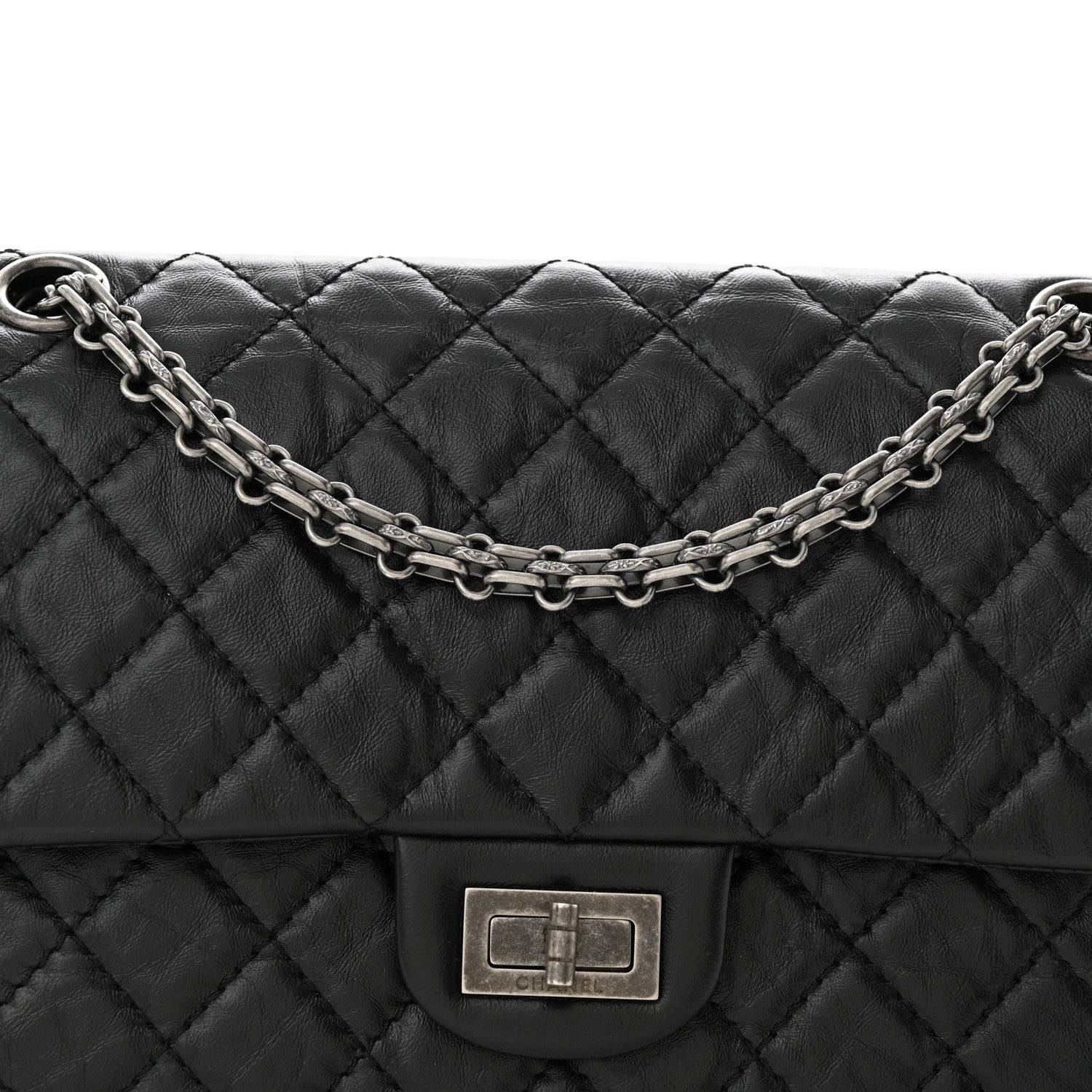 Chanel Aged Calfskin Quilted 2.55 Reissue 225 Flap Black 8 of 10