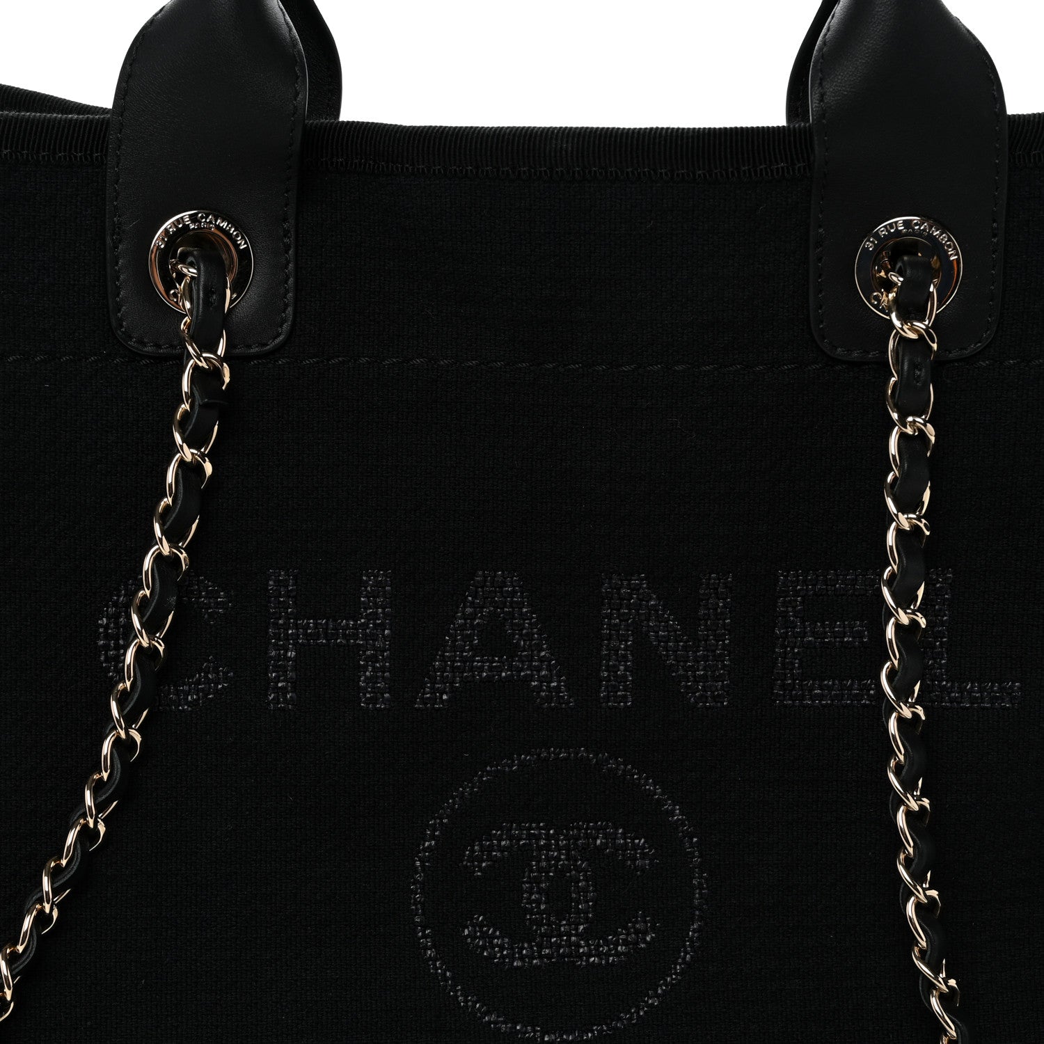 Chanel Mixed Fibers Small Deauville Tote Black 9 of 11