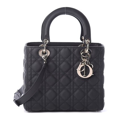 Christian Dior Ultra Matte Calfskin Cannage Medium Lady Dior Black 1 of 7