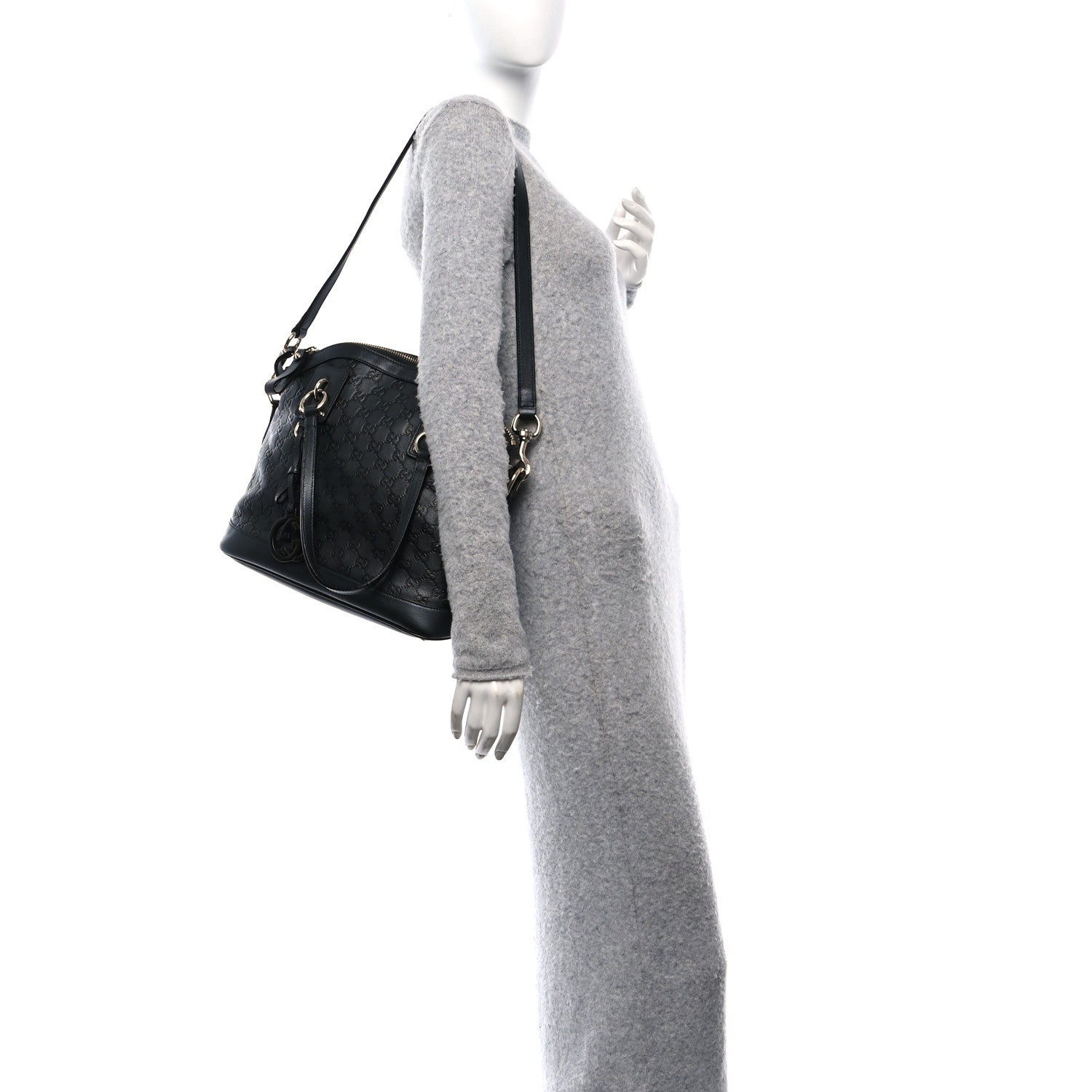 Gucci Guccissima Medium Top Handle Bag Black 3 of 10