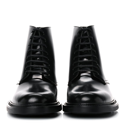 Saint Laurent Calfskin Womens Army Combat Boots 39 Black 2 of 9