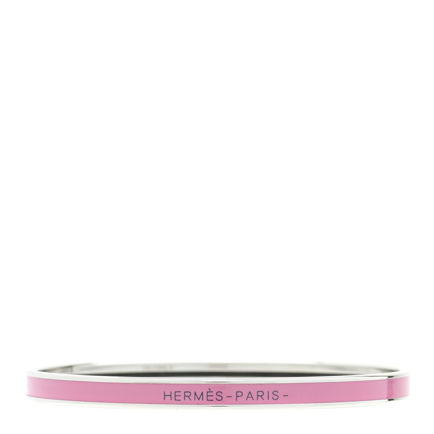 Hermes Enamel Printed Extra Narrow Printed Bracelet 70 Rose Patch 1 of 6