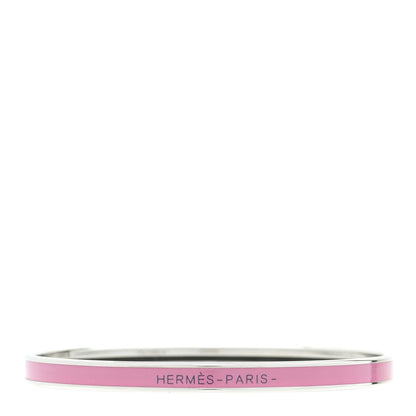 Hermes Enamel Printed Extra Narrow Printed Bracelet 70 Rose Patch 1 of 6