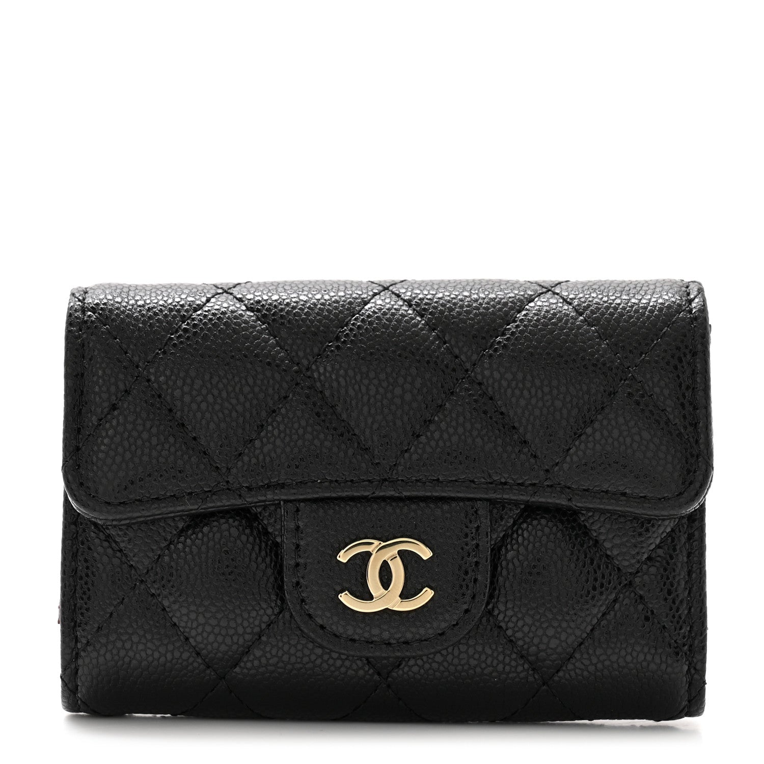 Chanel Caviar Quilted Classic 4 Key Holder Wallet Black 1 of 9