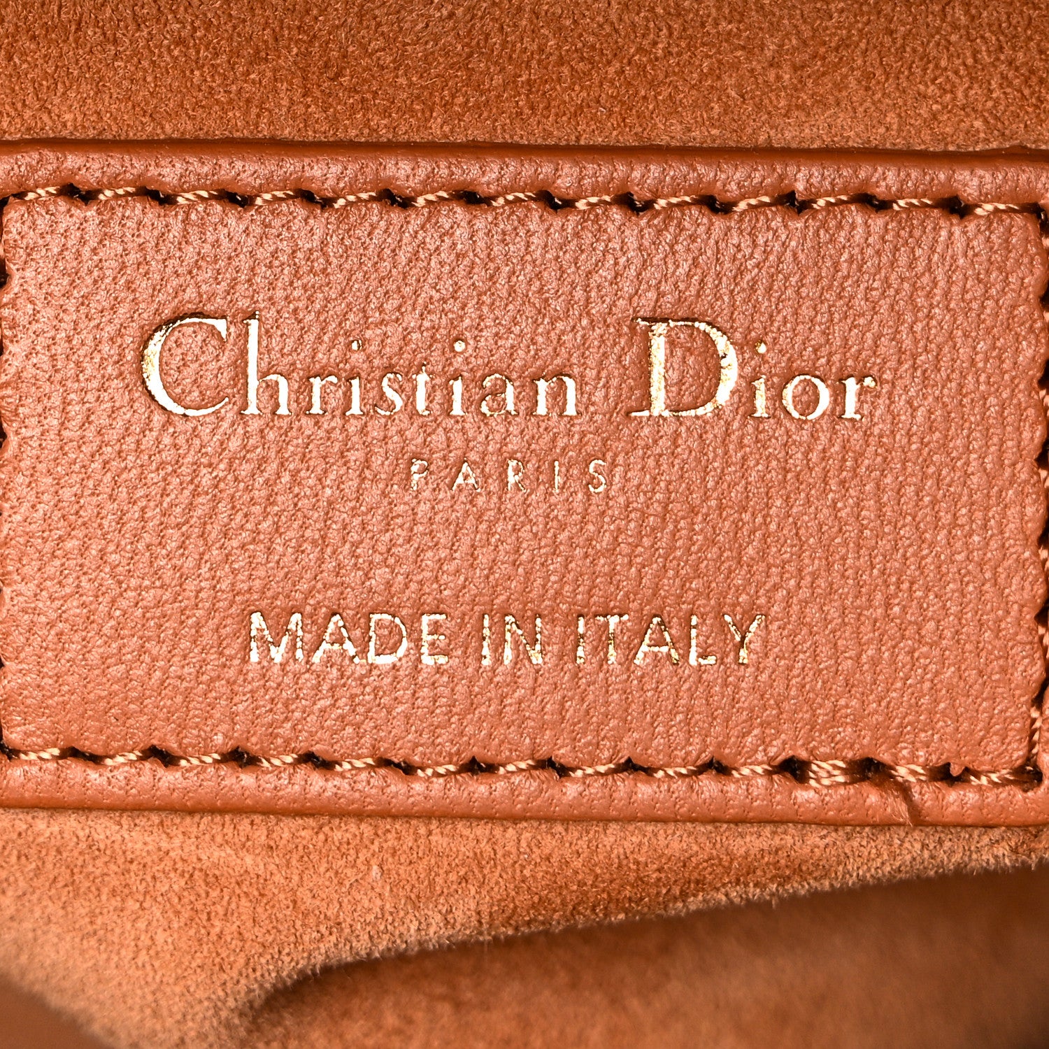 Christian Dior Lambskin Cannage Medium Lady Dior Amber 6 of 12