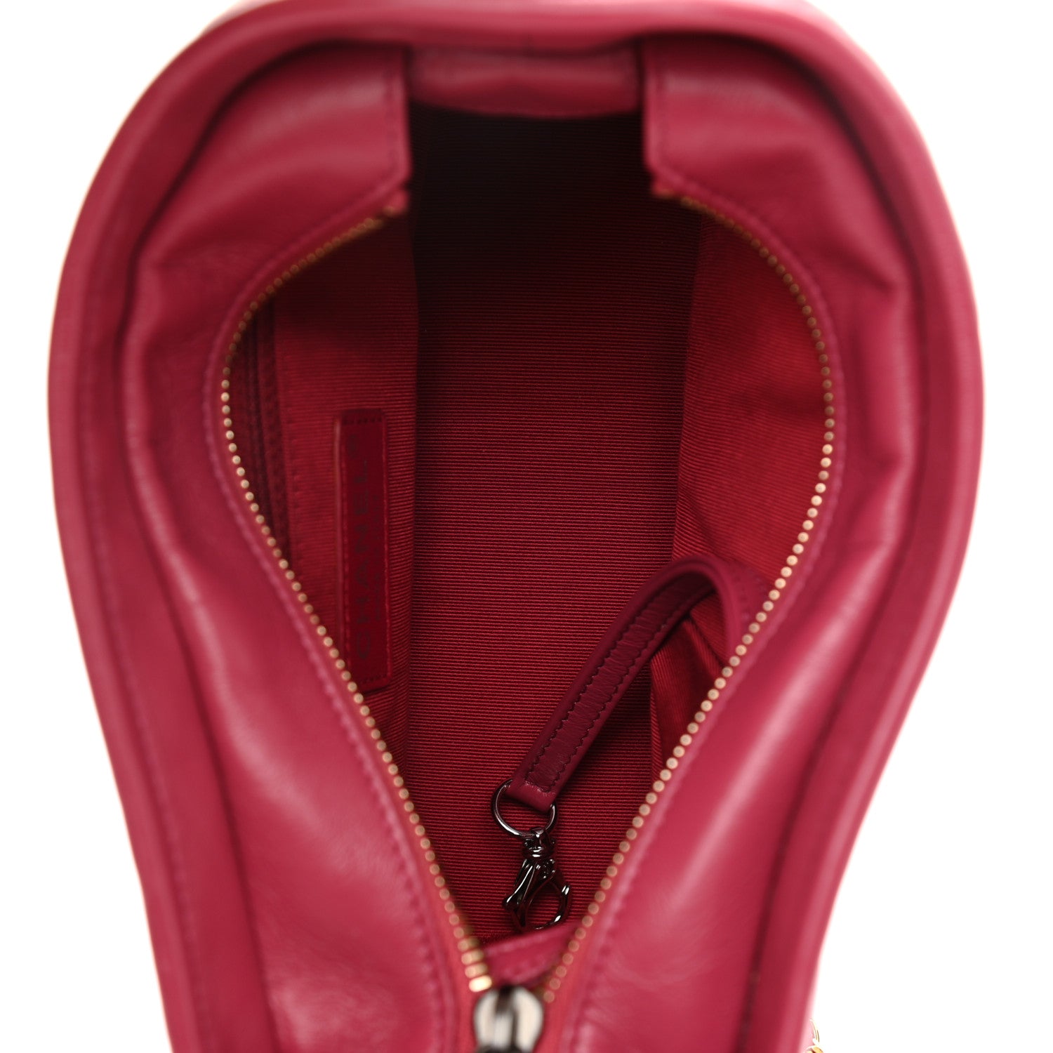 Chanel Aged Calfskin Chevron Quilted Small Gabrielle Hobo Dark Pink 5 of 8