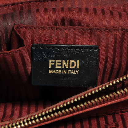 Fendi Vitello Elite Regular 2Jours Tote Rosso Scuro Ciliegia 6 of 12