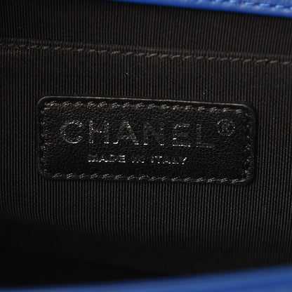 Chanel Patent Calfskin Quilted Medium Plexiglass Boy Flap Blue 6 of 15