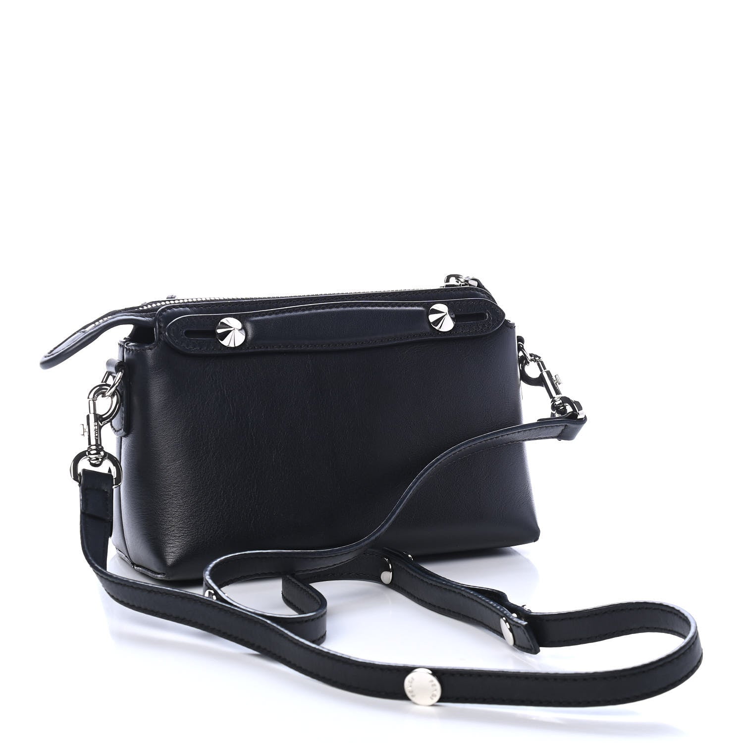 Fendi Vitello Dolce Mini By The Way Boston Bag Black 2 of 4