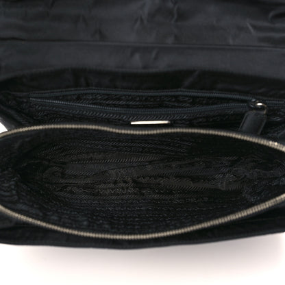 Prada Tessuto Nylon Flap Shoulder Bag Black 5 of 9