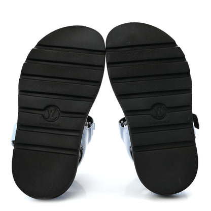 Louis Vuitton Calfskin Pool Pillow Flat Comfort Sandals 36 Blue 6 of 9
