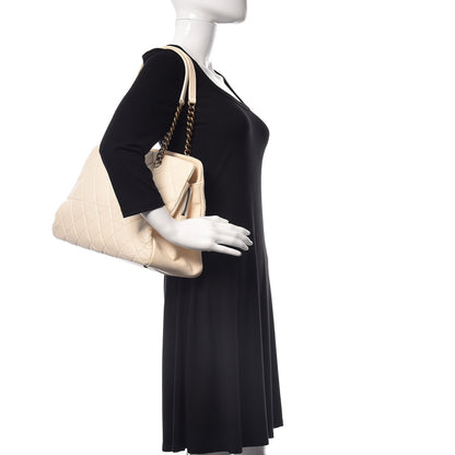 Chanel Calfskin Quilted Small Perfect Edge Tote White 2 of 9