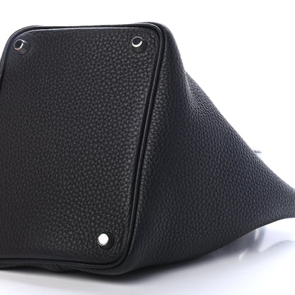 Hermes Taurillon Clemence Matte Alligator Picotin Lock Touch 18 PM Black 9 of 9