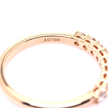Tiffany 18K Rose Gold Diamond 2.2mm Half Circle Embrace Band Ring 52 6 5 of 7
