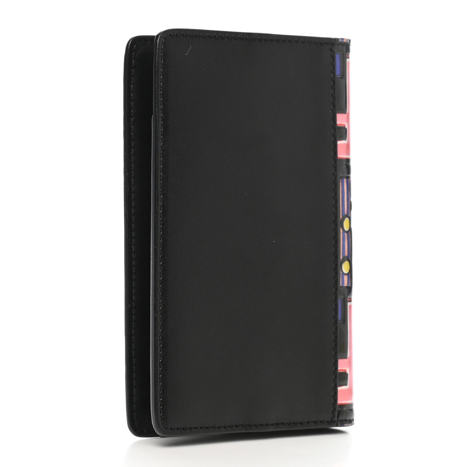 Fendi Vitello Liberty Fun Fair Embossed Passport Cover Black Multicolor 3 of 7