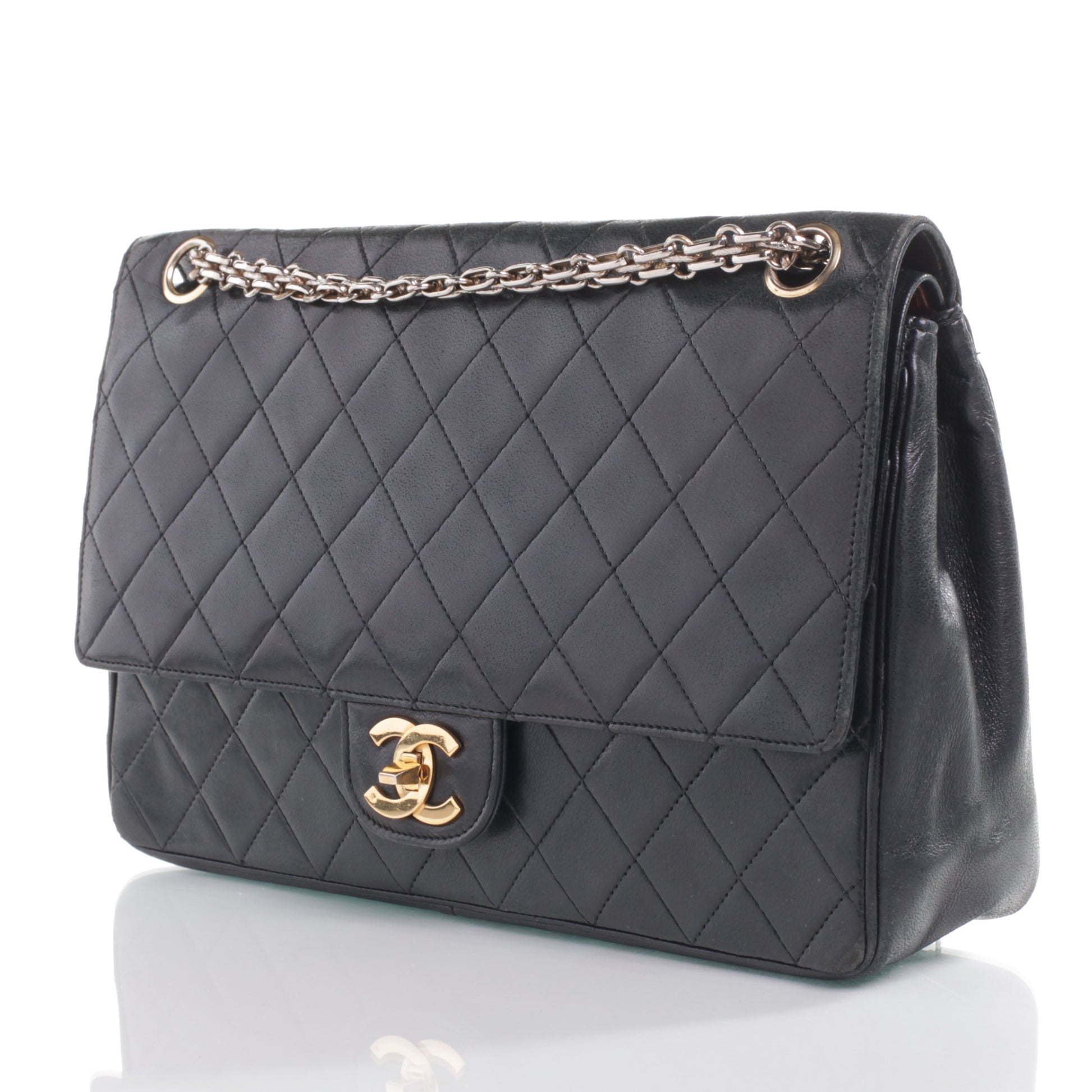 Chanel Lambskin Mademoiselle Chain Double Flap Black 3 of 9