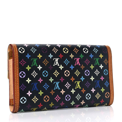 Louis Vuitton Monogram Multicolor Porte Tresor International Wallet Black 2 of 10