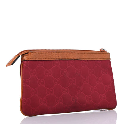 Gucci Nylon Guccissima Zip Pouch Red 2 of 4