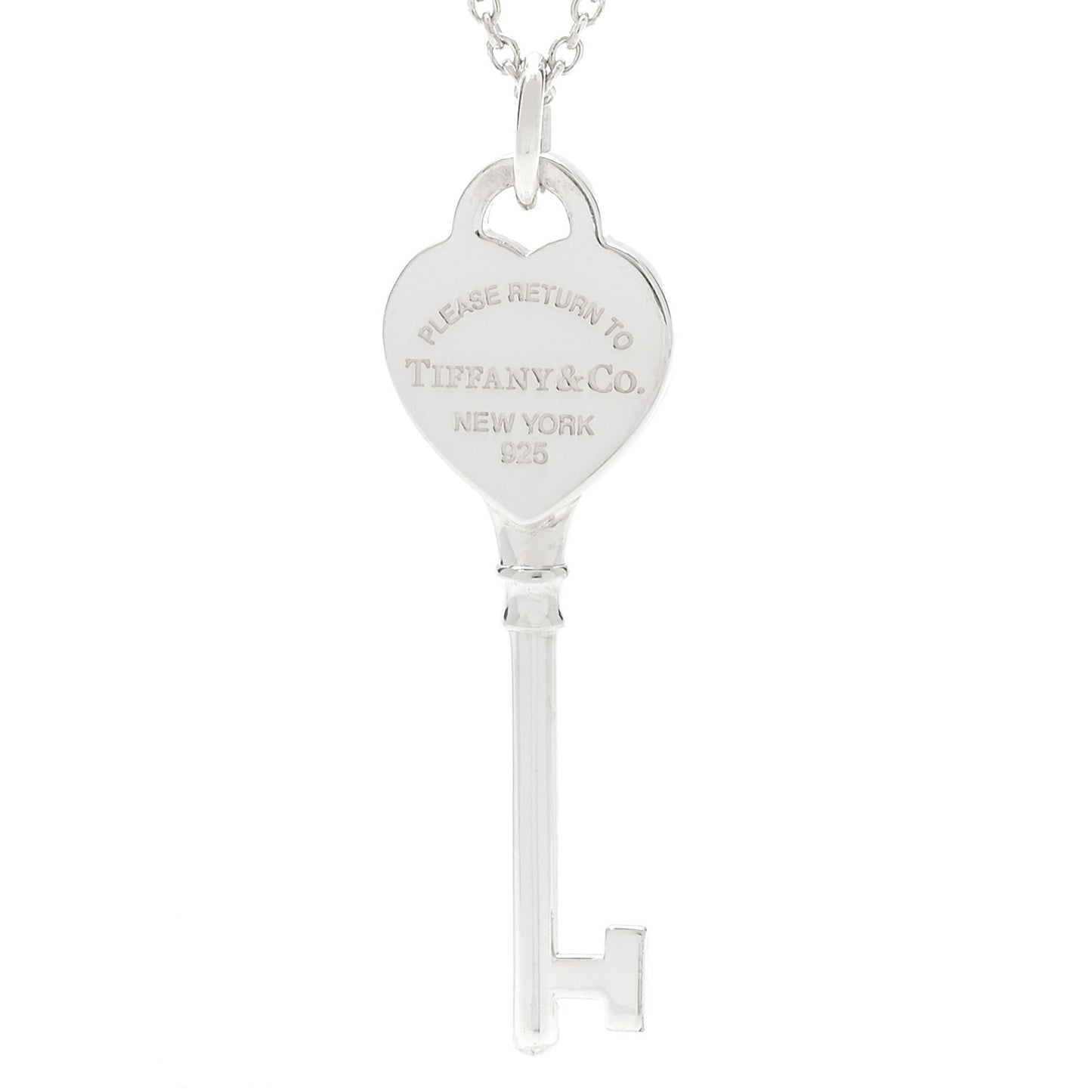 Sterling Silver Return to Tiffany Heart Key Pendant Necklace