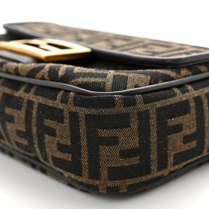 Fendi Fabric Jacquard FF 1974 Midi Chain Baguette Tobacco Moro 10 of 10