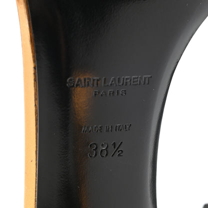 Saint Laurent Metallic Lambskin Amber 105 Ankle Strap Sandals 38.5 Egypt Gold 6 of 12