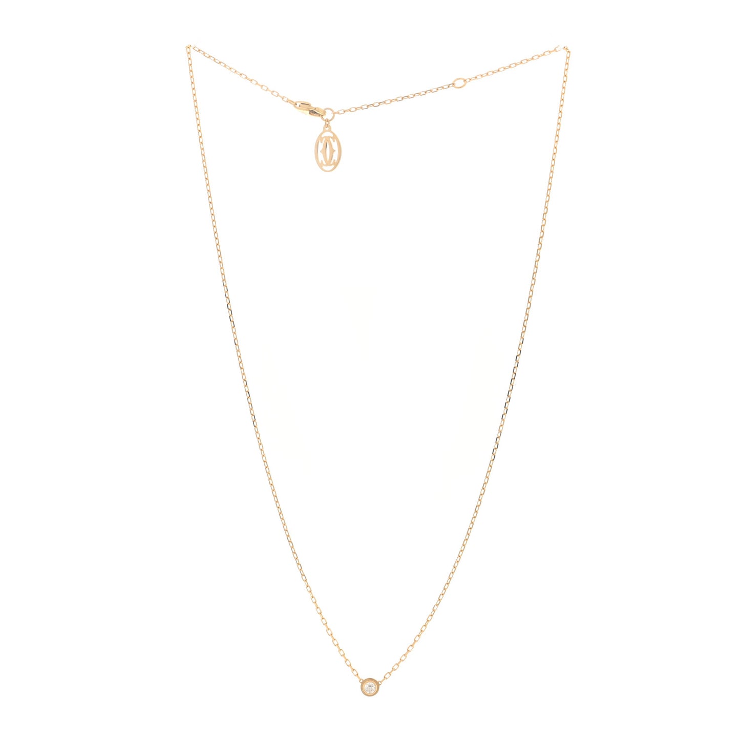 18K Yellow Gold Diamond SM D'Amour Pendant Necklace