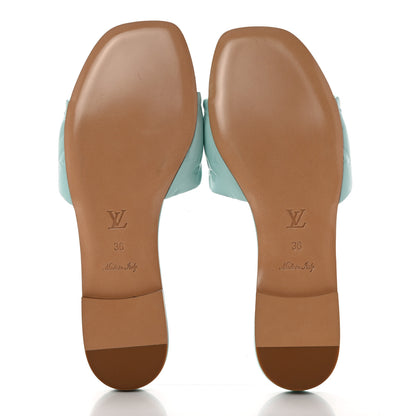 Louis Vuitton Lambskin Embossed Monogram Revival Flat Mules 36 5 of 9