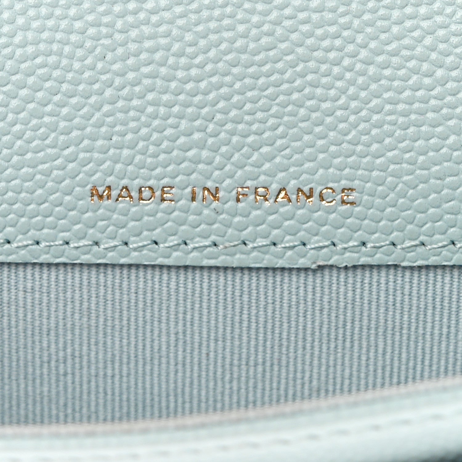 Chanel Caviar Quilted Flap Card Holder Wallet Light Blue 7 of 9